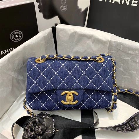 chanel denim flap bag 2020